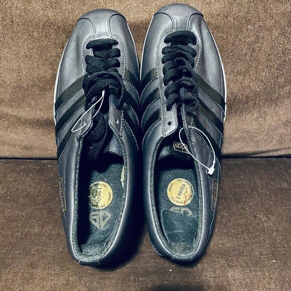 RARE 2007 Adidas Originals Gazelle Vintage Trainer Sample - Size 9 Black Leather main image 5